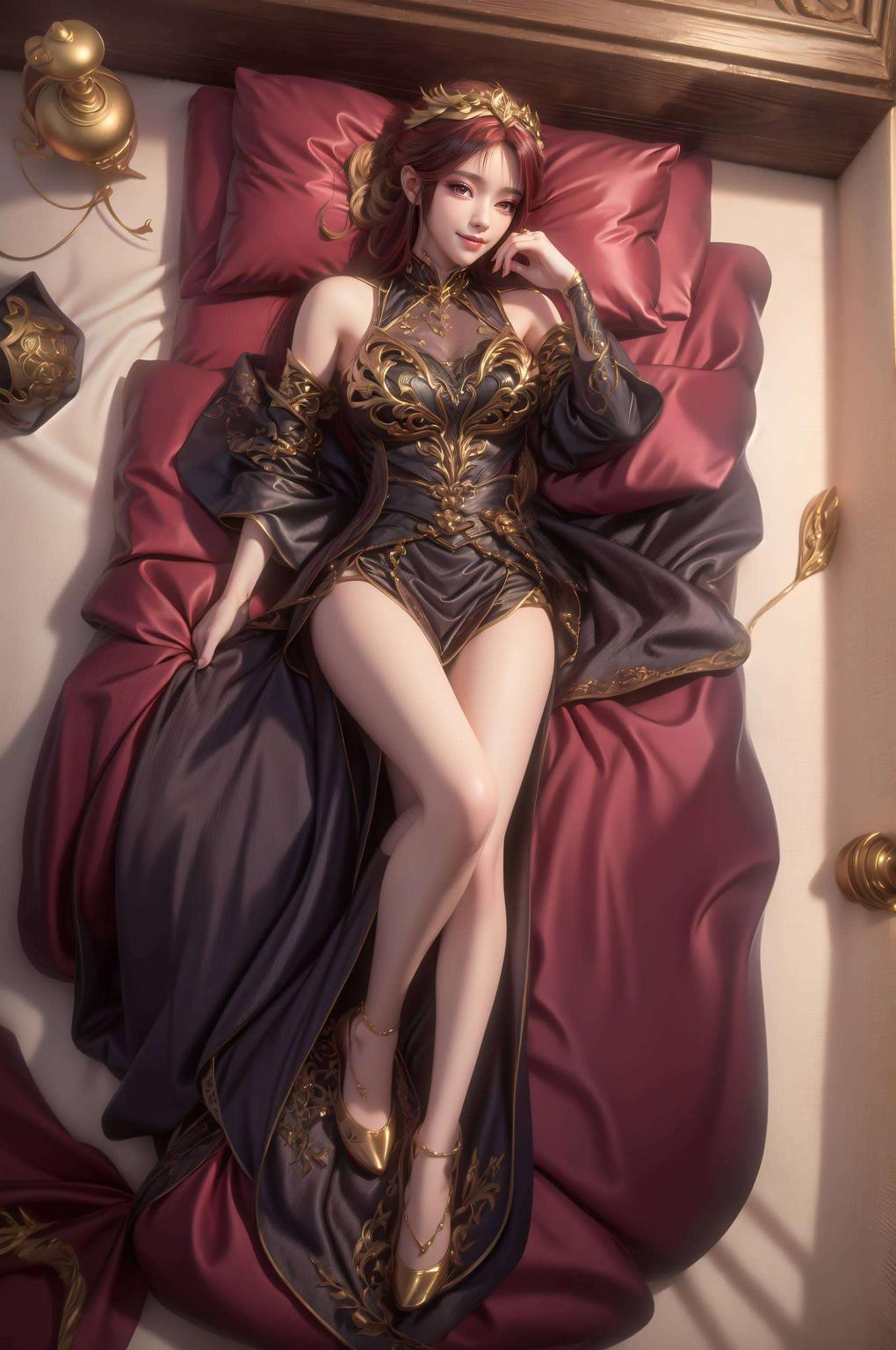 眼神凌厉红衣飘扬