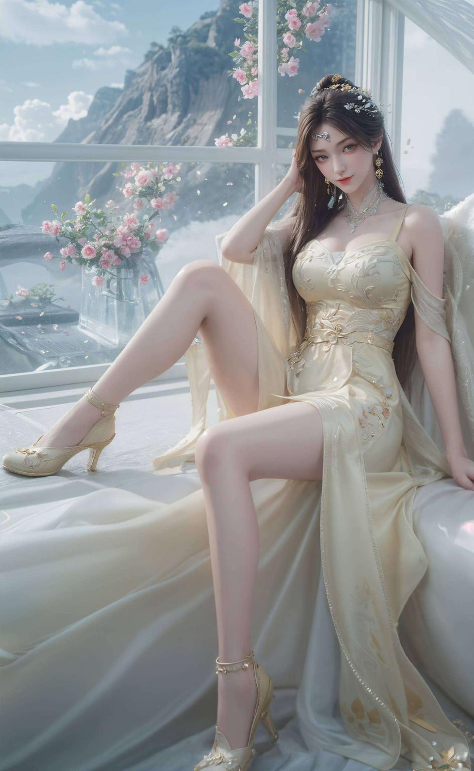 高清无水印金瓶儿漫画风伤感壁纸