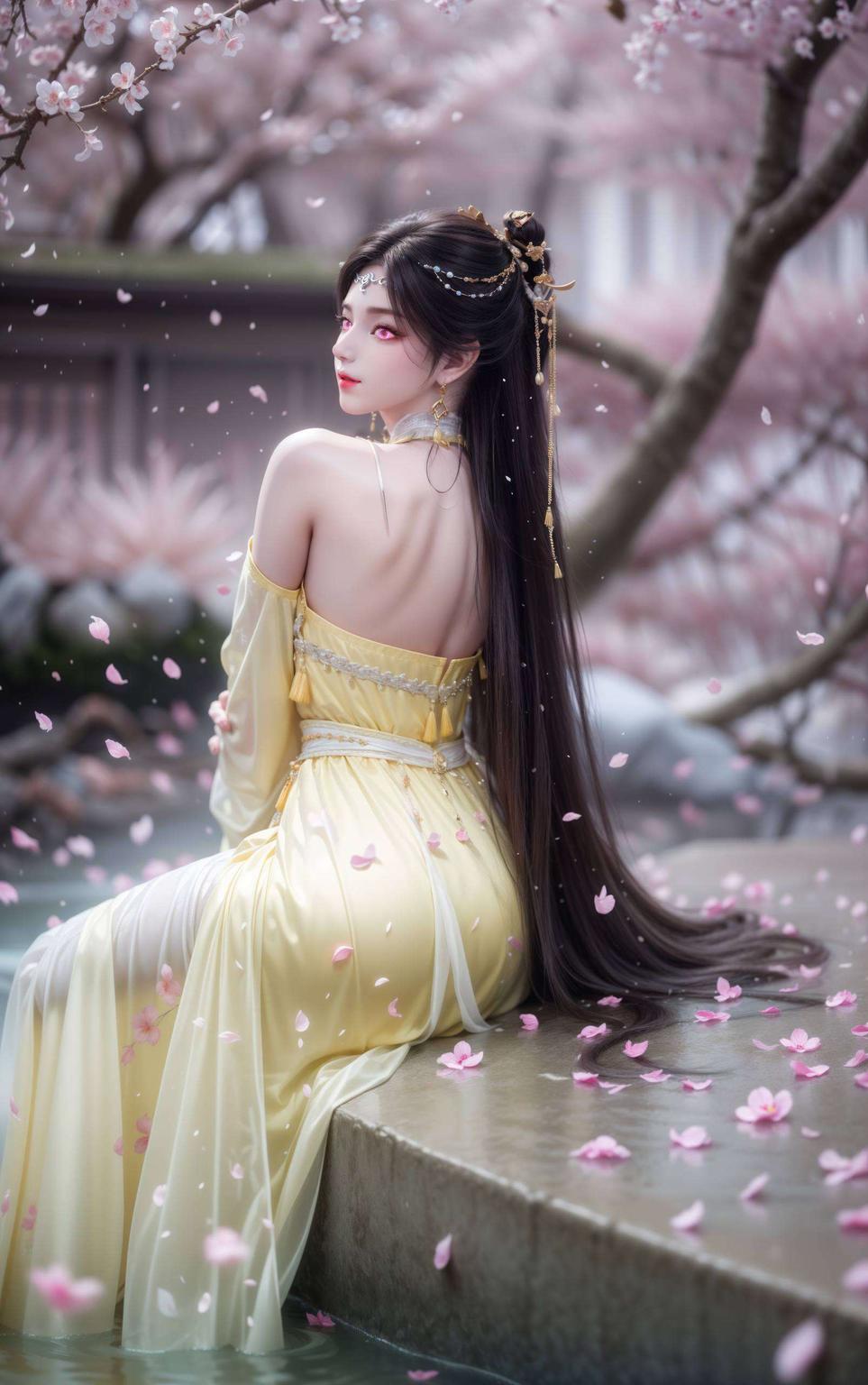 带来虚拟动漫金瓶儿的高清潮图壁纸！看这细节发丝飘逸