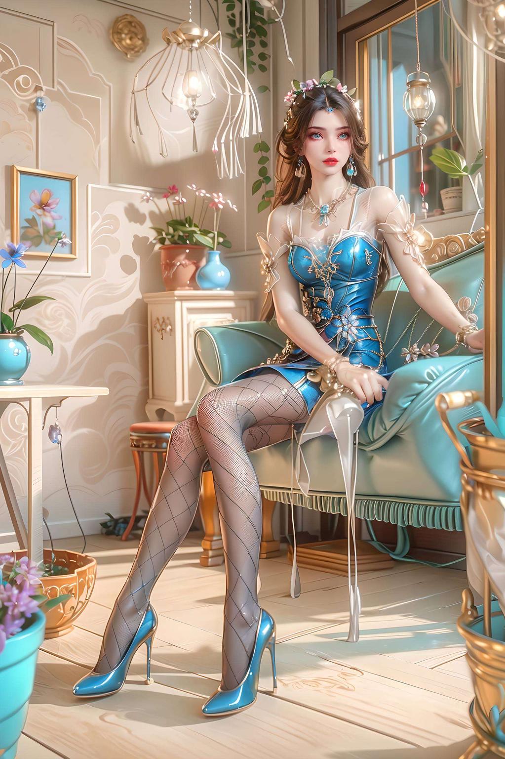 今天给大家带来一组超精致的免费手机艺术壁纸！快看这款李慕婉长腿壁纸时尚感十足
