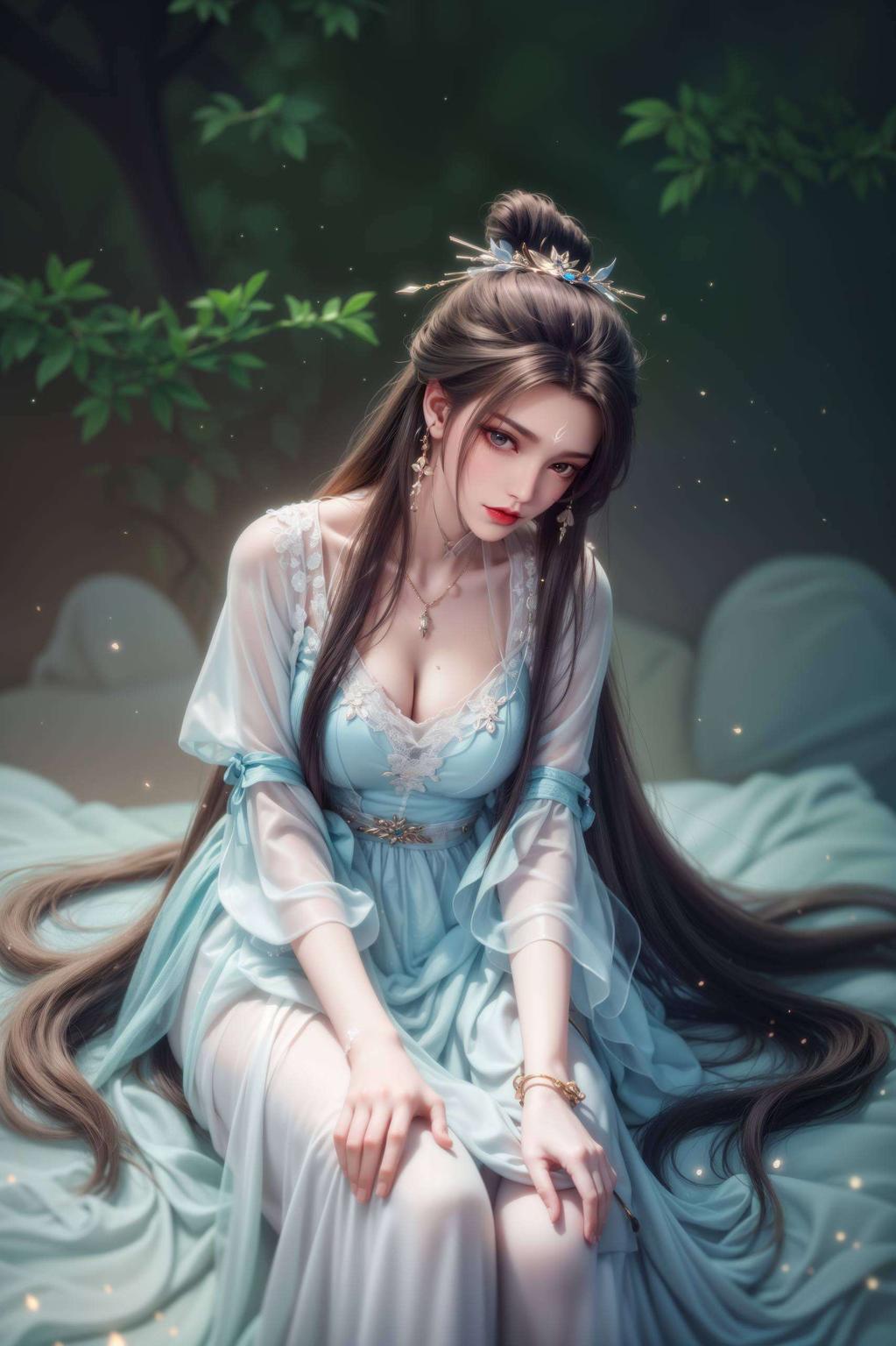 也能享受一份宁静与清新完美呈现了这位仙子的灵动之美