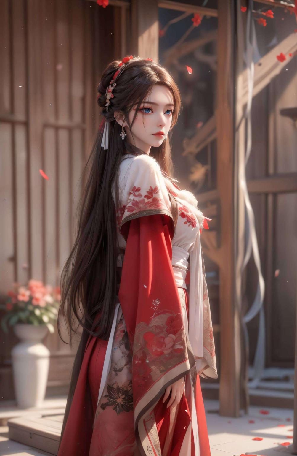 优雅迷人浪漫的蔷薇花礼服图案