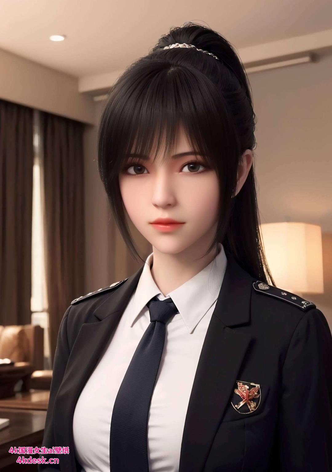 她眼神坚毅细腻画质中