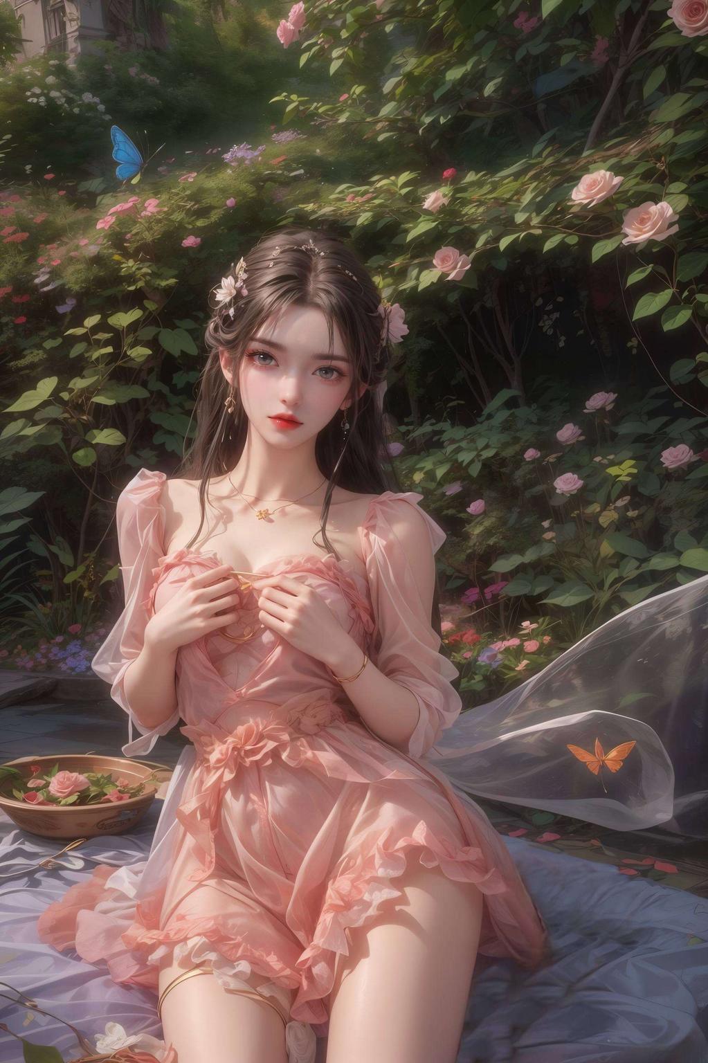 如梦如幻清漪披头散发