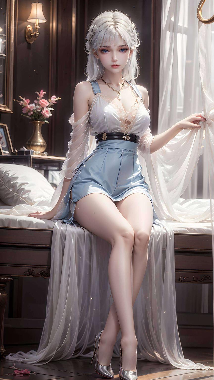 圣采儿萌动心弦AI绘画壁纸横屏亮相！高清可爱