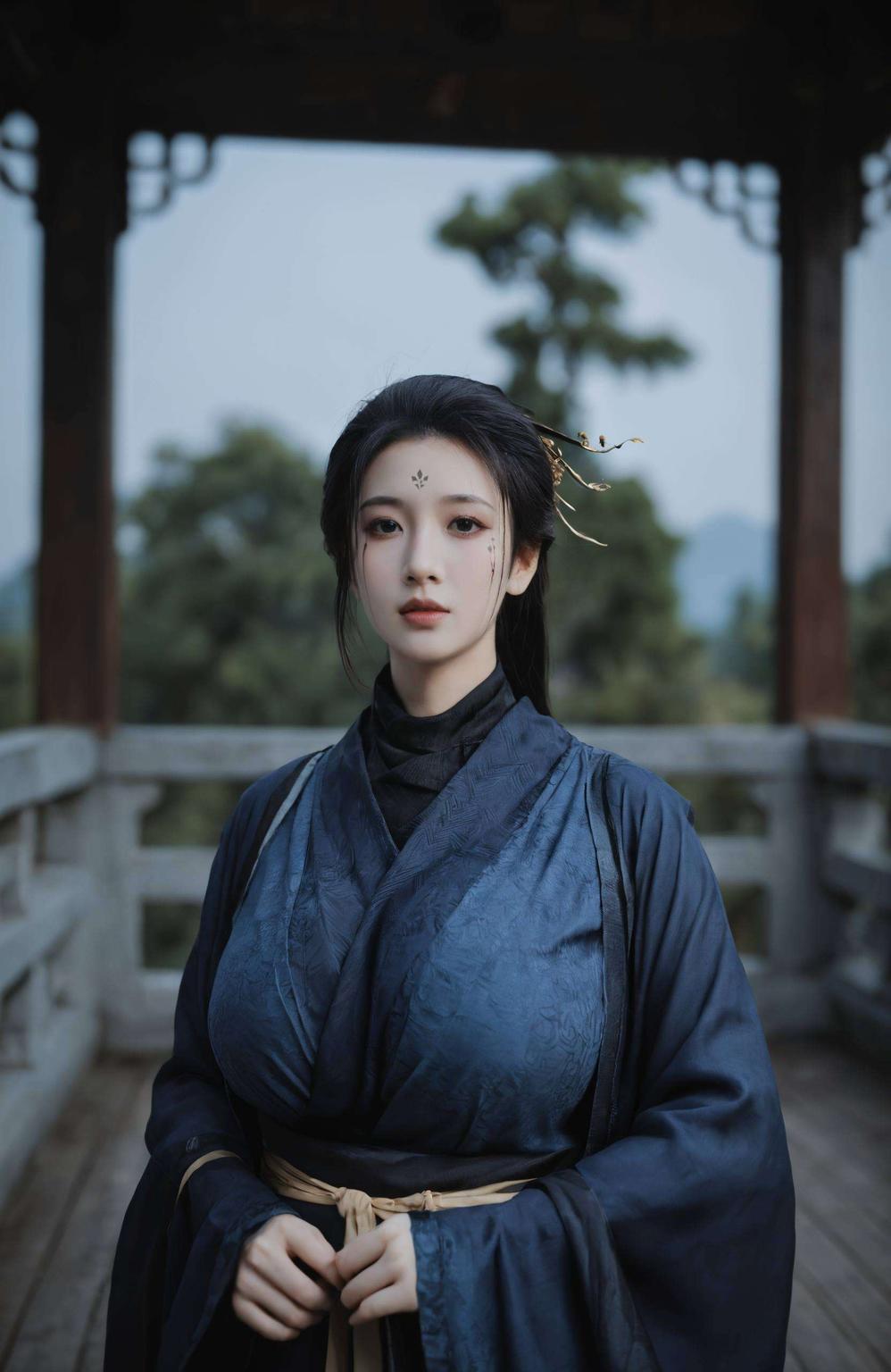 四妹的灵动身影清新风格