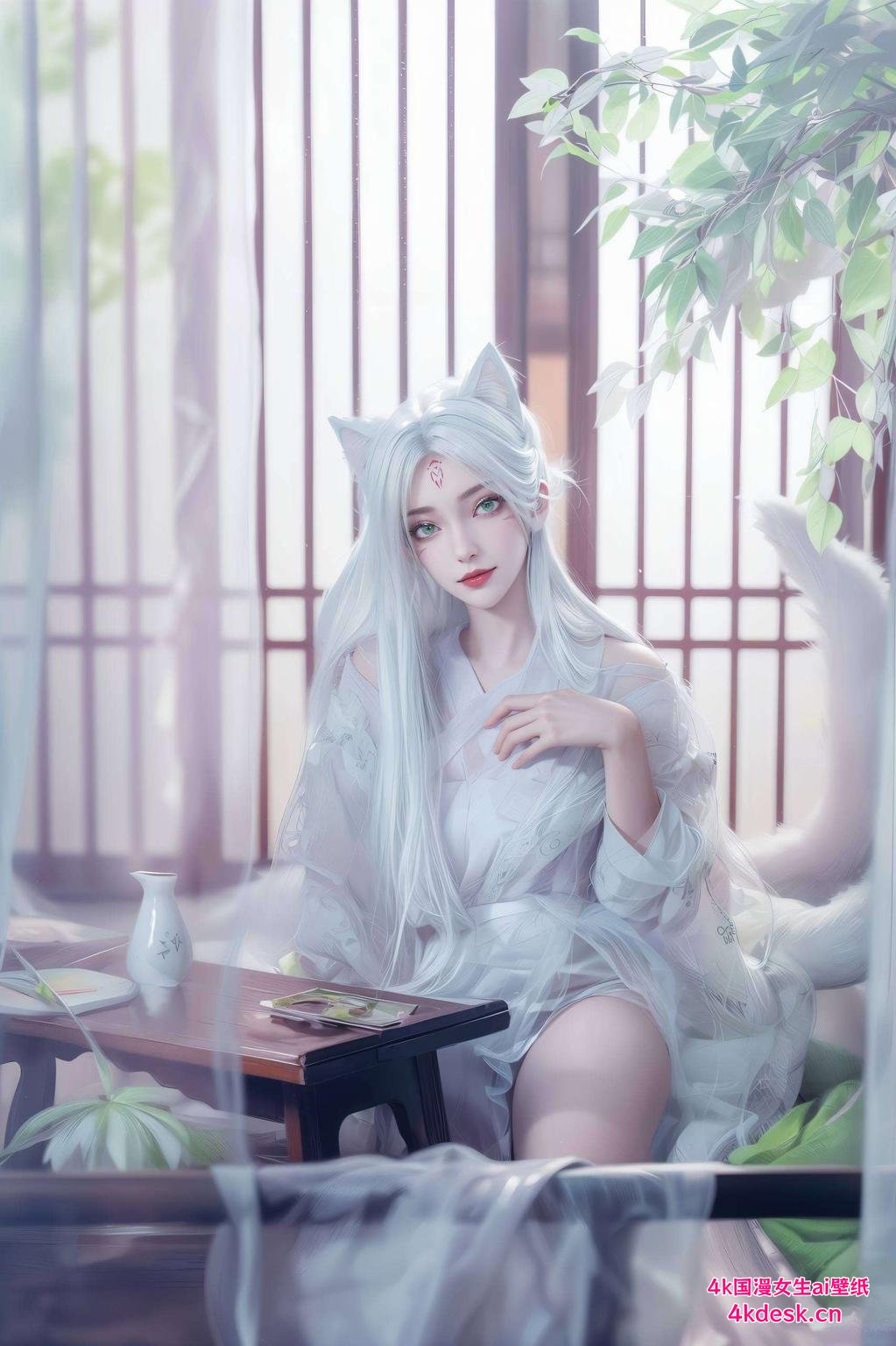 萌翻你的手机！炫彩动漫风小白同人壁纸
