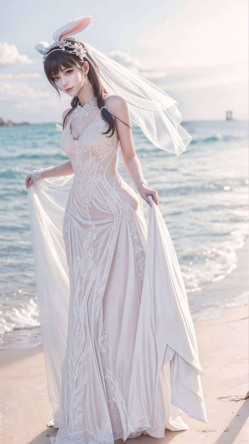 动漫图片中的她活泼可爱色彩斑斓