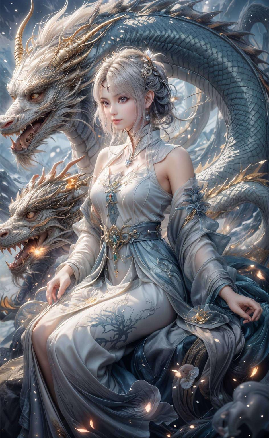 宛如置身自然氧吧萧炎与小医仙背靠绿意盎然的壁纸