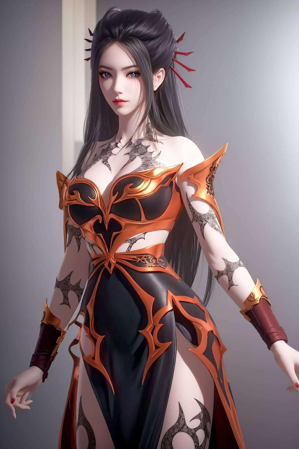 焰灵姬的美貌与神秘气质