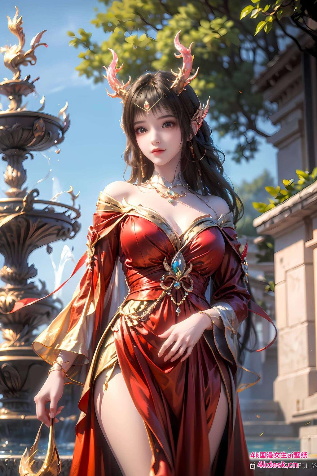 主角是我们的国漫女神——云落壁纸真人AI！这款壁纸细腻清晰