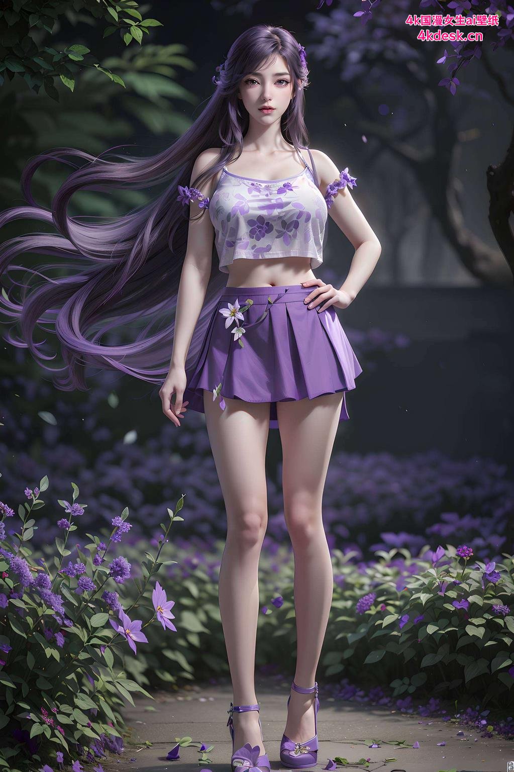 这款紫色游戏壁纸唯美至极高清画质