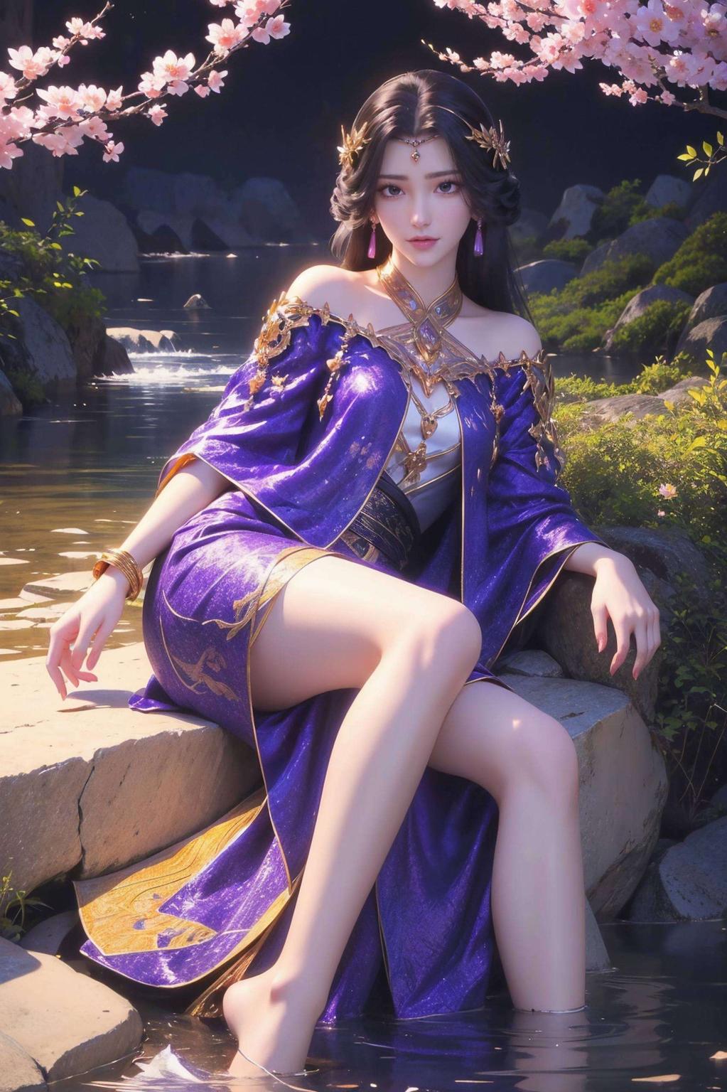 高清动漫美女云曦绿色像素之美