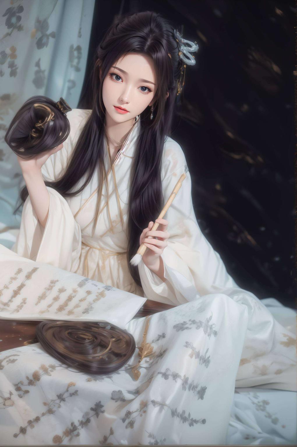 电脑屏保里的二次元温柔粉色梦幻