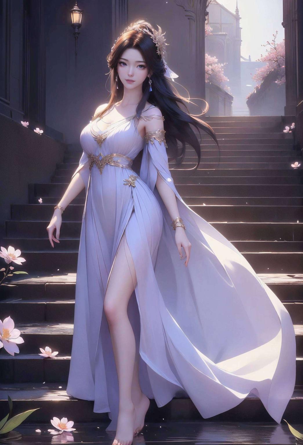 这款震撼护眼壁纸平板背景绝对不能错过！看这紫灵建模真人照片